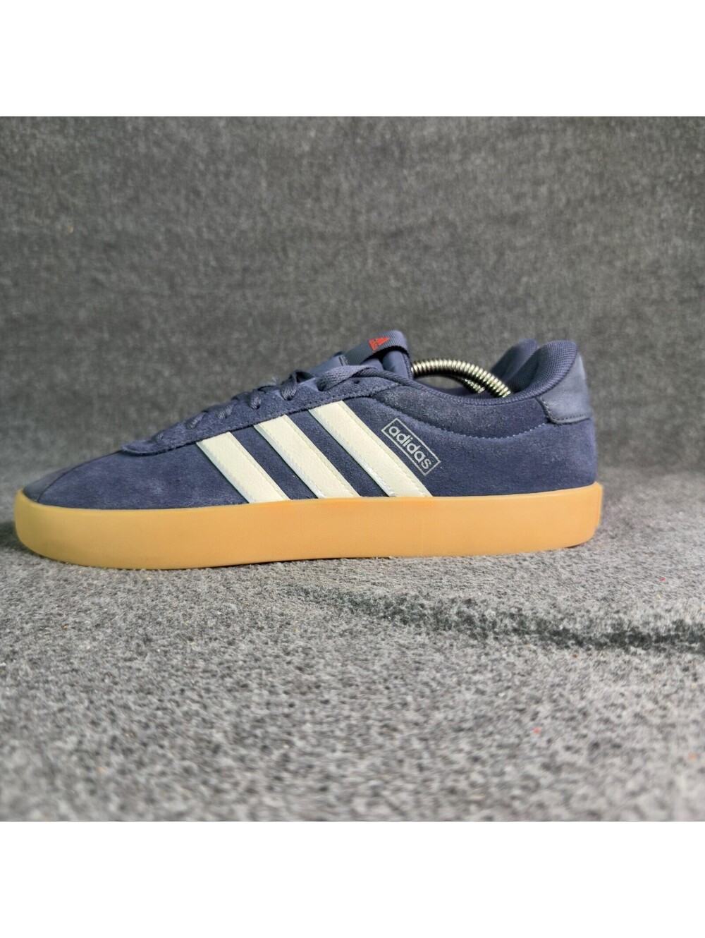 Adidas VL Court 3.0 Mens Size 9.5 Shadow Navy Suede Gum Sole Shoes JP5289 - Picture 4 of 9